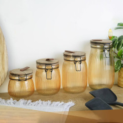 Glass Spice Jar Set - 4 Pieces 